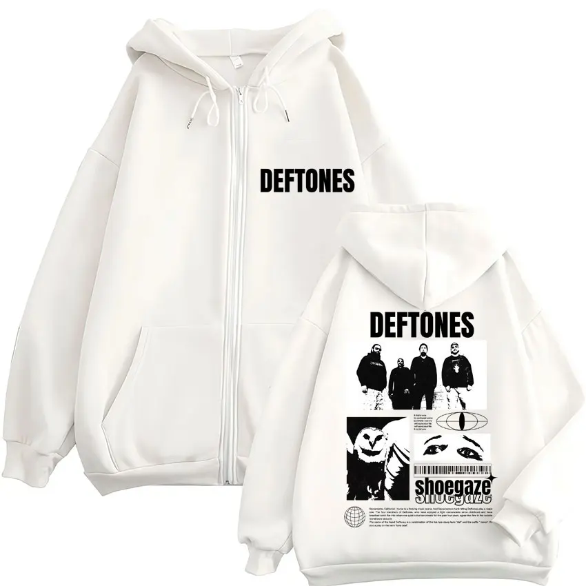 Rock Band Deftones Music Album Tour 2025 Zip Up Hoodie Hip Hop Retro Fashion Sportwear Autumn Fleece Oversized Coats Streetwear - Image 4