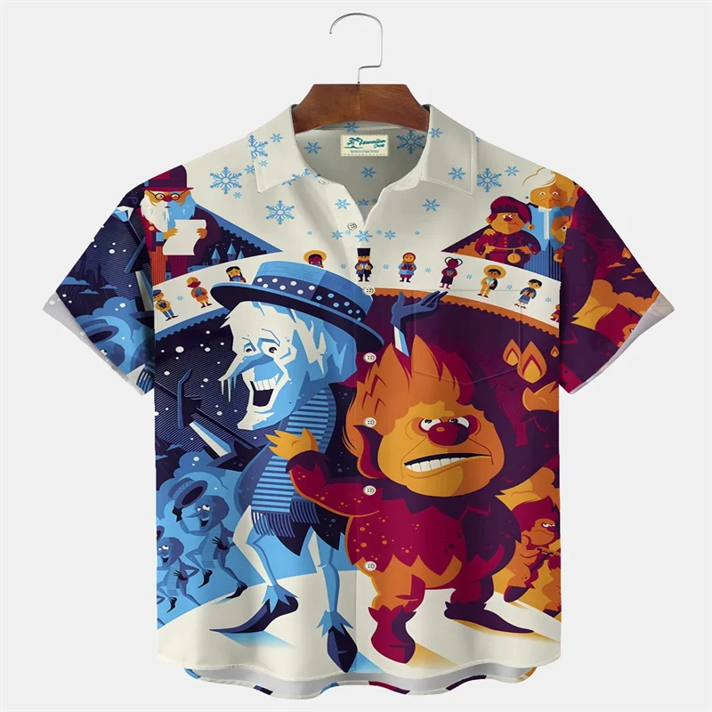 2026 Men's Trendy Anime Printed Shirt, Men's and Women's Short sleeved Shirt, Fashionable and Comfortable, Casual