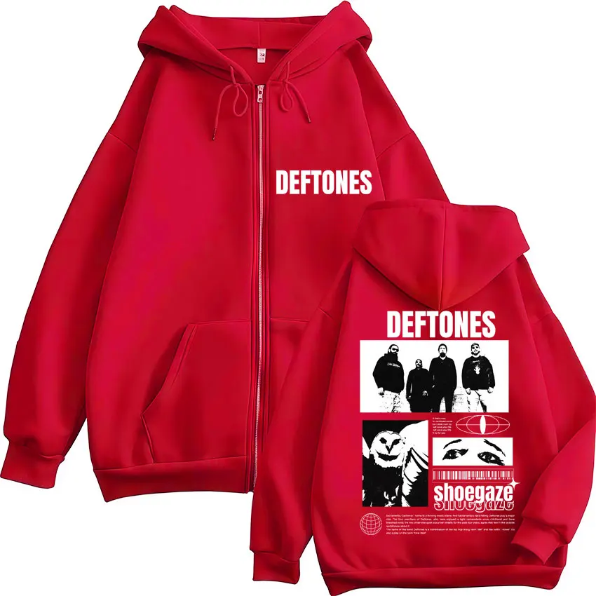 Rock Band Deftones Music Album Tour 2025 Zip Up Hoodie Hip Hop Retro Fashion Sportwear Autumn Fleece Oversized Coats Streetwear - Image 5