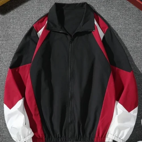 Men's color-blocked jacket, lightweight, casual, travel, windproof and wear-resistant, high-quality fabric, boyfriend gift