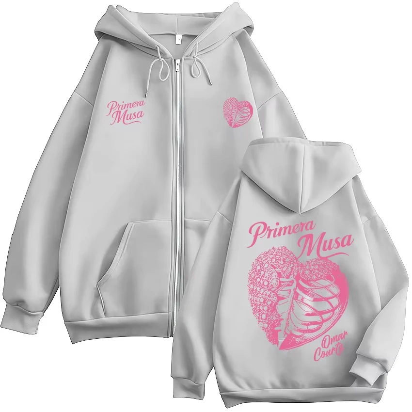 Omar Courtz Primera Musa Album Tour Zipper Hoodies Men Women Fashion Zip Up Hooded Sweatshirts Hip Hop Oversized Pullovers Coats - Image 4